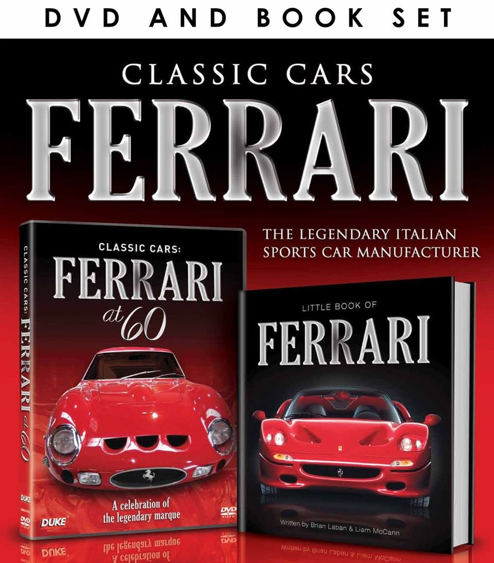 Classic Cars: Ferrari DVD & Book Set RRP £10.99 CLEARANCE XL £7.99